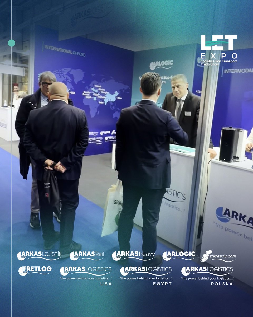 arkasrail's tweet photo. Let Expo Fuarı'nın ikinci gününde T.C. Milano Başkonsolosluğu Ticaret Ateşesi Sayın Ahmet Erkan Çetinkayış ve Uluslararası Nakliyeciler Derneği heyeti, standımızı ziyaret etti. https://t.co/JeFTaen2kc