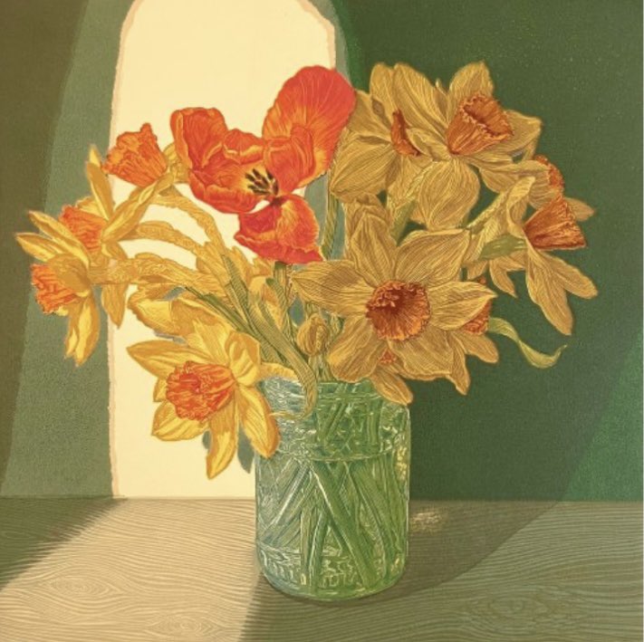 ArtGuideAlex's tweet image. Daffodils and Tulip #VanessaLubach