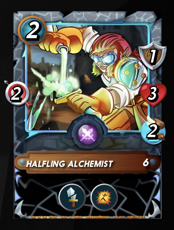 zekrom_707's tweet image. Wildcard of the day, No. 18

Halfling Alchemist: a sign of longevity.

This alchemist was a promo card that celebrated the 20’ BTC halving.

This card is currently outshined in the neutral support category, however it still shows we’ve been around!

#splinterlands #BCG #TCG #BTC