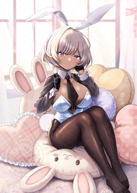 褐色バニーガール(イラコン用) #第6回GALLERIAイラコン