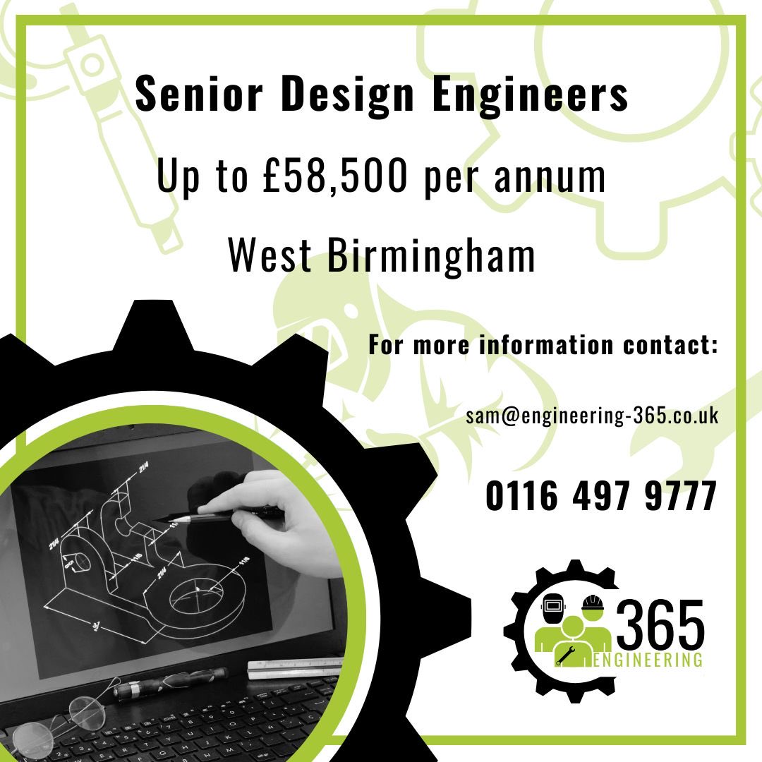engineering_365's tweet photo. 🚨 We’re Hiring!! 🚨

📐 Senior Design Engineers
📏 Machine Tool / Special Purpose Machinery Background
💰 Up to £58,500
📍 West Birmingham

If you are interested in this role please contact us on:
📞 0116 497 9777
📧 sam@engineering-365.co.uk

#Engineering365
#EngineeringJobs https://t.co/JpAf1TjnnT