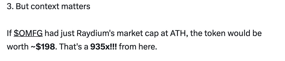 Sanham_A's tweet photo. Bullish on. $OMFG ,
This will explosive in coming weeks.
Sitting under 3m ,
While radyium $RAY sitting at 350m
$MET at 160m
Just imagine how much undervalued .

$AVICI $UMBRA $METADAO https://t.co/wbGrX3kePx
