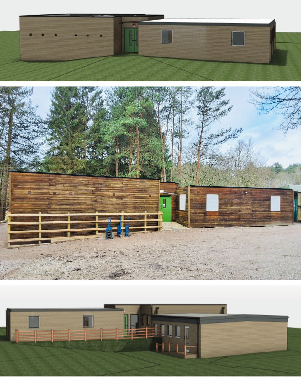IntegraBuild's tweet image. We recently shared some photos from Cannock Chase Forest, where we’ve been supporting our client @forestryengland.

Here’s a look at the original 3D model, alongside the finished building.

Good design on paper is one thing. Seeing it built and in use is another.

#MakeItModular