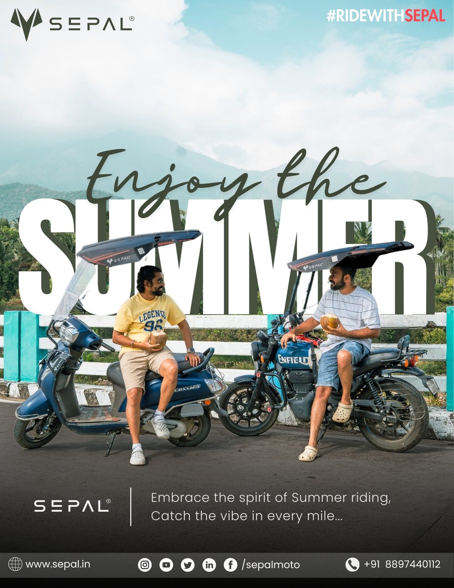 sepalmoto's tweet photo. Embrace the spirit of #Summer riding,
Catch the vibe in every mile...
.
.
#ridewithsepal #delhi #chennai #mumbai #hyderabad #kolkata https://t.co/J6PUjfbqVj