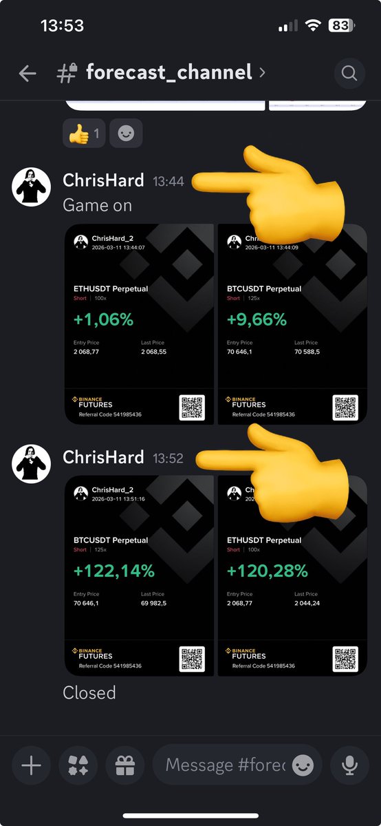 ChrisBTCbull's tweet image. 8 minutes and profit &amp;gt; 100% 🔥

Mirror #trading #BTC #ETH

Welcome to my private discord (discord.gg/UgVGxz95V4) server ✌️

My helper👇
en.tradefuck.net/id-9000