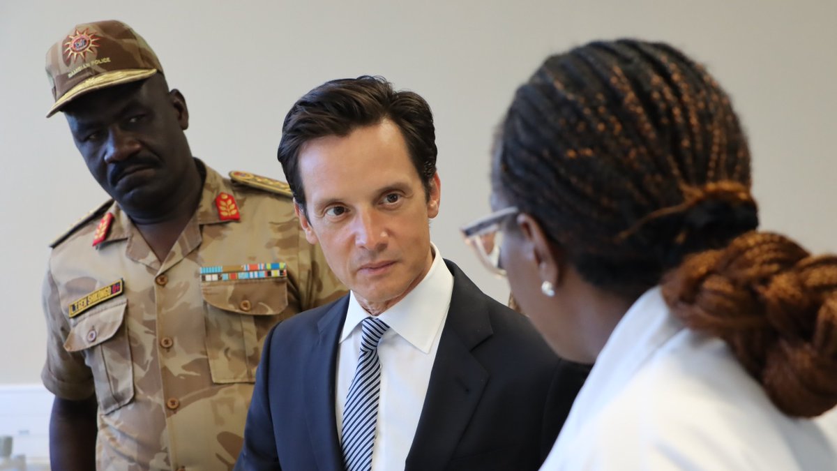 Last Friday, I met with the Hon. Minister of Home Affairs Iipumbu and NAMPOL Inspector General Shikongo to transfer US$2M in advanced U.S. forensic technology to NAMPOL’s Forensic Science Institute.​

I reaffirmed the United States’ commitment to support Namibia’s efforts to