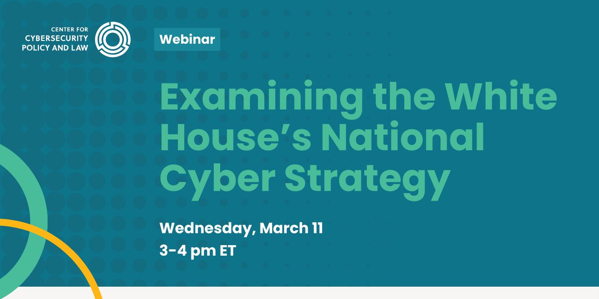 Center for Cybersecurity Policy and Law tweet media