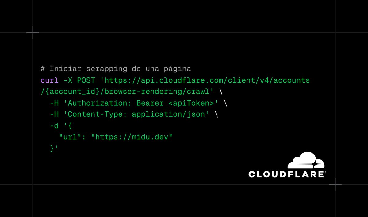 ¡Cloudflare acaba de sacar algo brutal para scraping!
Una API para rastrear webs completas.

✓ Devuelve HTML, Markdown o JSON
✓ Renderiza el JavaScript de la página
✓ Soporte de IA para extracción inteligente de datos

Disponible sin coste y fácil de usar: