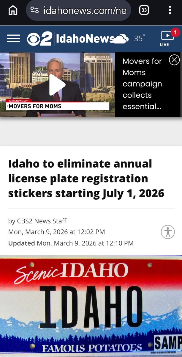 WaGov_US's tweet photo. Tale of two different states.

WA State is trying to tow your vehicle, fine you, and even place you in jail.

Meanwhile, Idaho is no longer requiring license plate stickers. https://t.co/bc7DvYFz8L