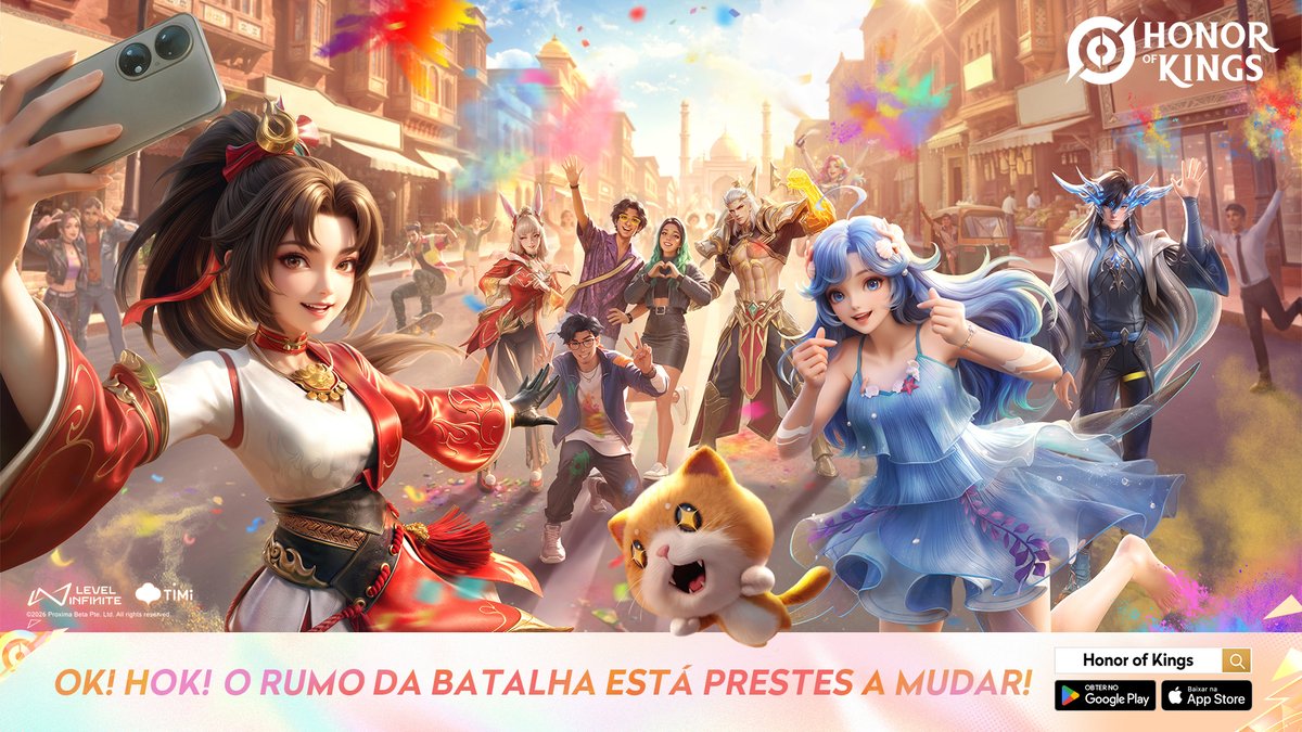 HoK_BR's tweet photo. AGORA, A MARÉ DA BATALHA ESTÁ PRESTES A MUDAR!
Chegou a hora!
Honor of Kings chegou oficialmente à Índia!
Vem com a gente!
OK! HOK! O RUMO DA BATALHA ESTÁ PRESENTES A MUDAR!
#HOK #HonorofKings #HOKIN #honorofkingsindia https://t.co/JQqAurNFrE