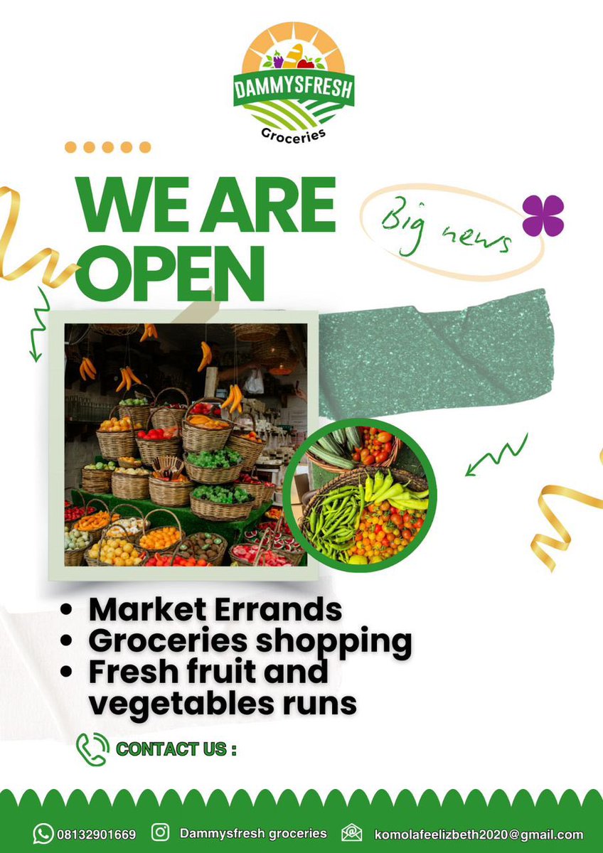 ElizabethKomol3's tweet photo. @Teeniiola Small business owner trying to grow on X 🛒
I sell and help people shop groceries at affordable prices.
Please check my pinned tweet for details.
Even a repost can help my business reach someone who needs it 🙏🏽🤍 https://t.co/FjzccFmYdU