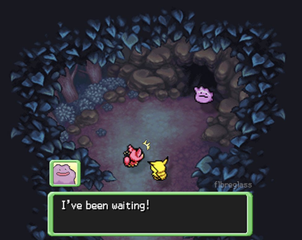 200 years after humans vanished, the knowledge Ditto shared helped Pokemon build a world of their own, Pokopia. Though it still misses its trainer, Ditto made many new friends. 
Long ago, Ditto chose a distant cave, waiting for the strongest explorers to find it. 
After