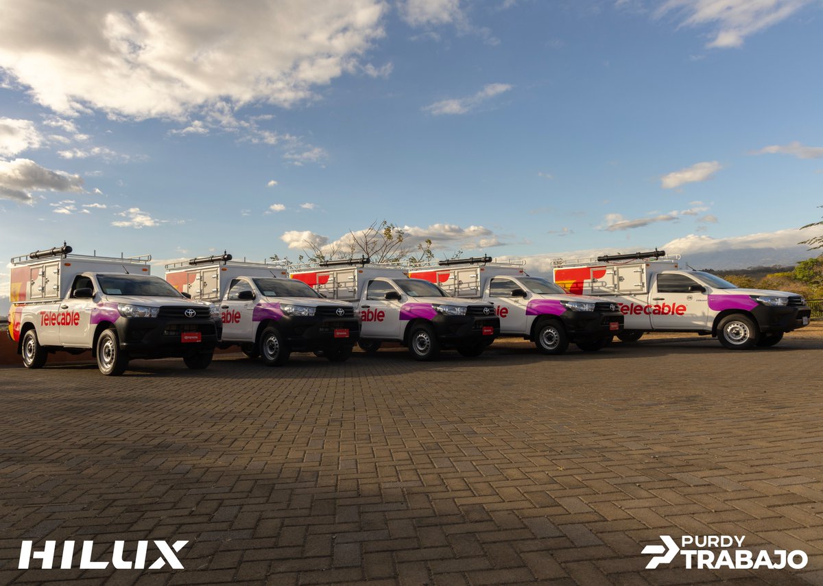 Felicitamos a nuestro socio comercial Telecable Costa Rica por renovar su flota con 20 unidades nuevas Hilux. Con T de Ticos y con T de Toyota.