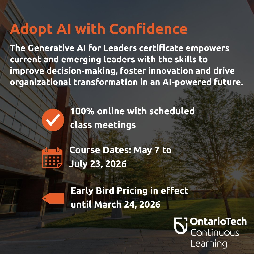 Ontario Tech University Continuous Learning tweet media