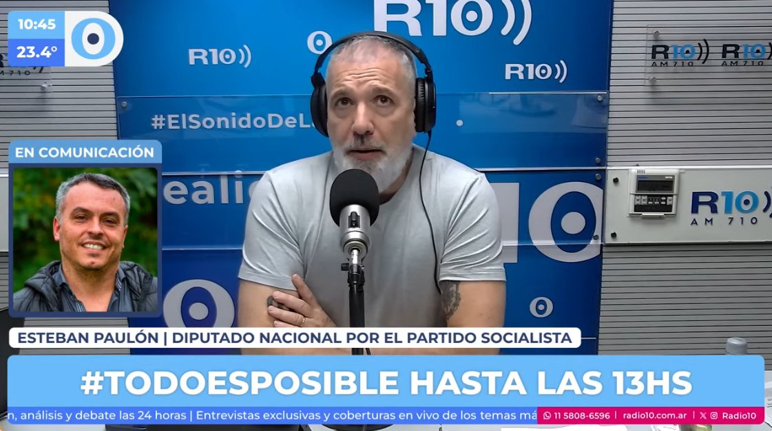 Radio10's tweet image. 🗣️''Adorni es el genio de la lámpara, tuvo un deseo y se lo cumplió''

🎙️Afirmó @EstebanPaulon en diálogo con @pabloduggan tras el viaje de Manuel Adorni con su esposa en el avión presidencial.

#TodoEsPosible