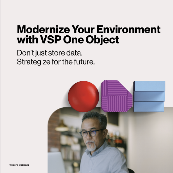 Data drives innovation but complexity holds you back.

VSP One Object unlocks unstructured data for AI, modern apps &amp; analytics with seamless scalability, automation &amp; native Amazon S3 + Apache Iceberg support.

Explore more: stwb.co/eeuuaal