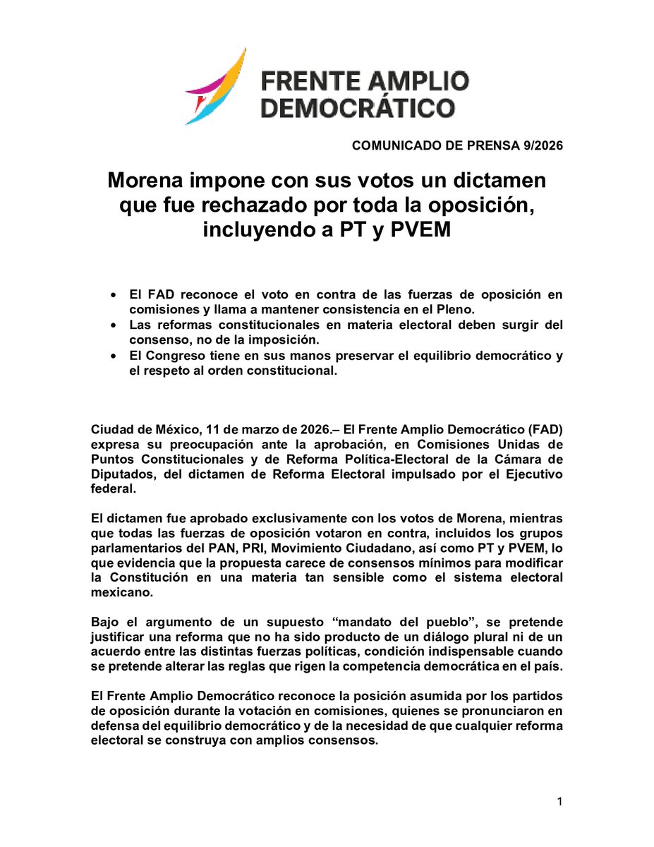 Frente Amplio Democrático tweet media