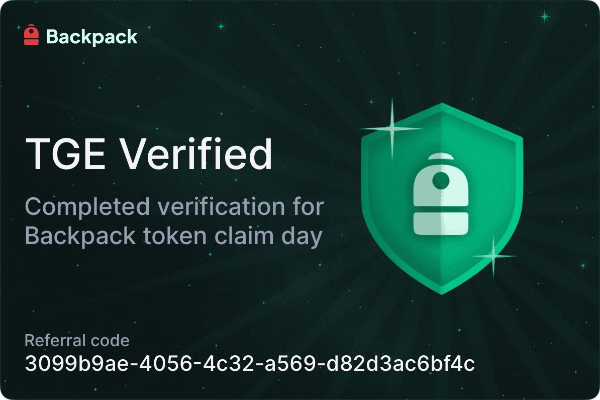 If you farmed any or all seasons of backpack exchange, Verification ...