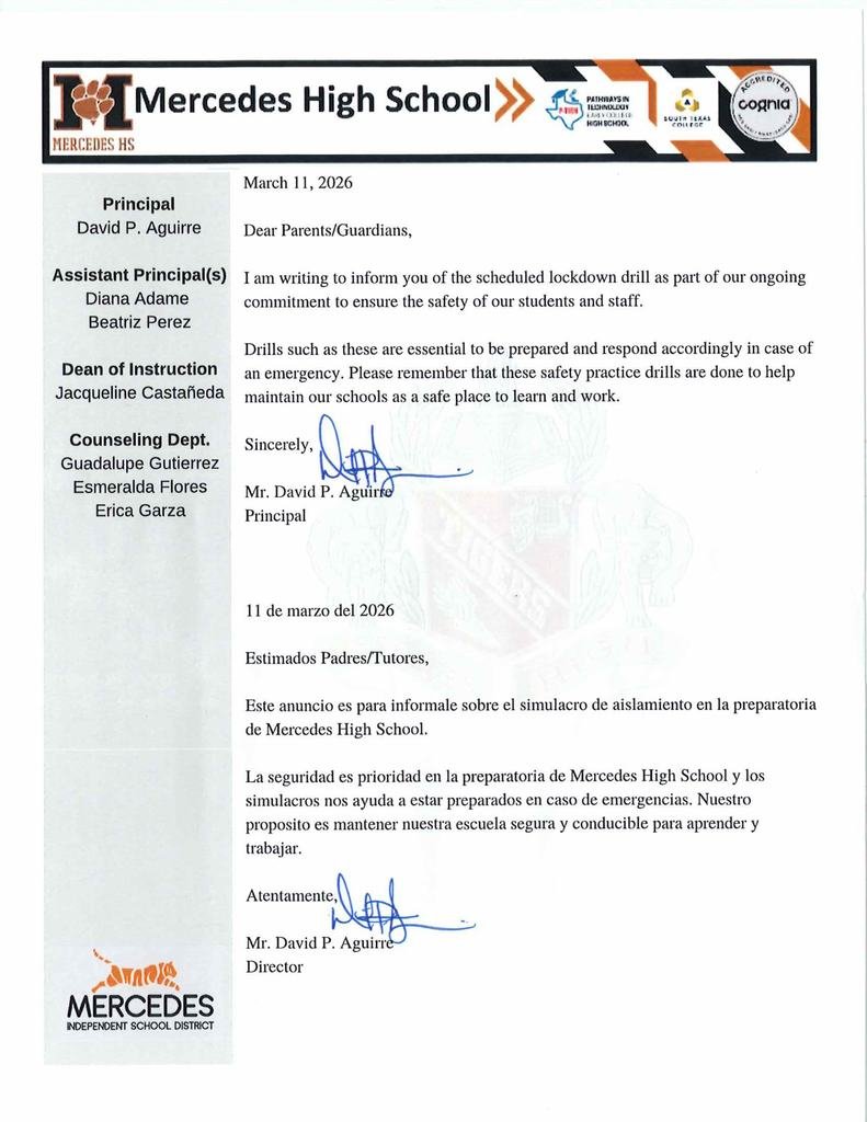 Mercedes High School tweet media