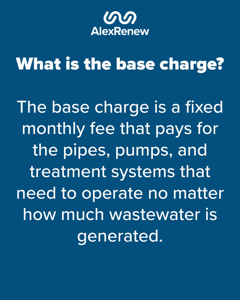 AlexandriaRenew's tweet image. Attention AlexRenew customers: a proposed update to our base charge ensures everyone is billed the same amount per gallon of wastewater generated, delivering savings to 97% of our customers. See the link in bio for more info.  
#alexrenew #customers #wastewatertreatment