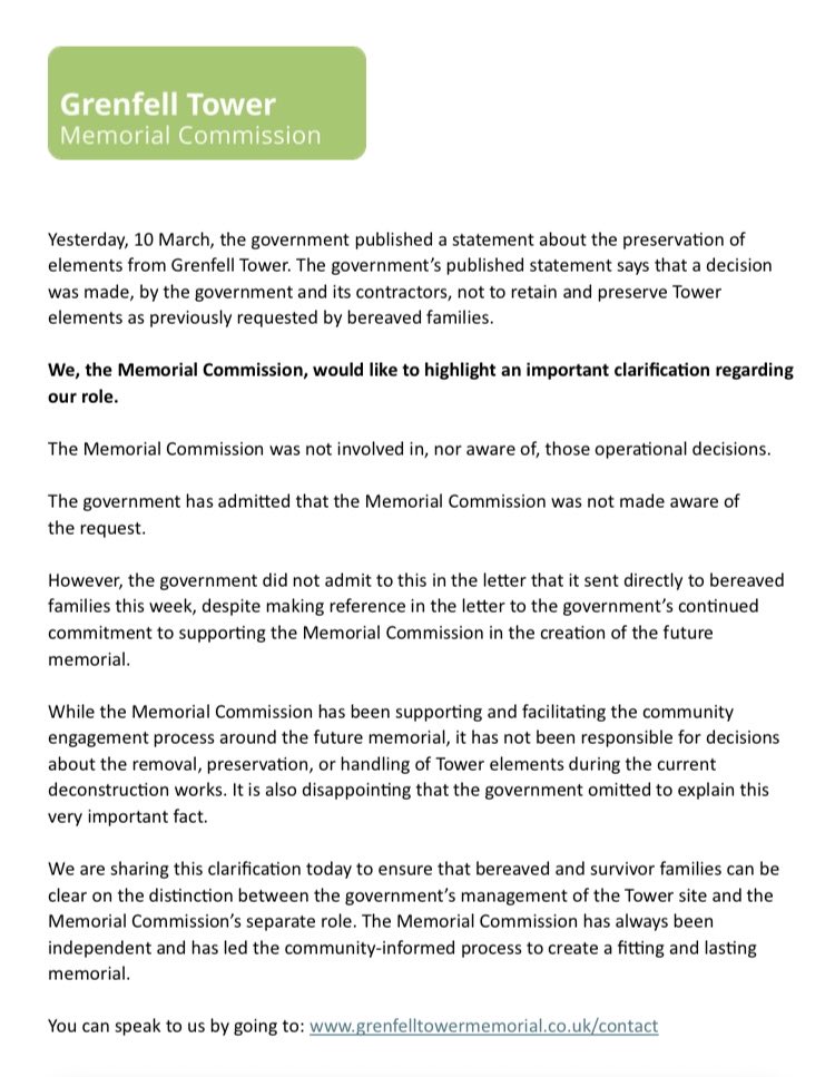 Grenfell Tower Memorial Commission tweet media