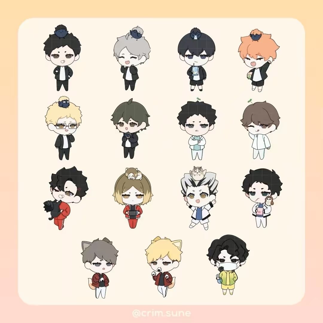 crim_sune's tweet image. For Anime Boston, should I turn these into charms or buttons? 🤔

#haikyuu #haikyu