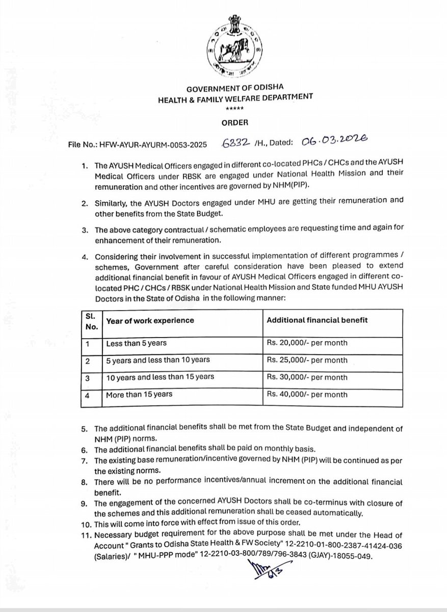 माननीय <a href="/myogiadityanath/">Yogi Adityanath</a> जी से विनम्र निवेदन है कि उत्तर प्रदेश में भी NHM के अंतर्गत कार्यरत आयुष चिकित्सकों के मानदेय में वृद्धि करने पर सकारात्मक विचार करें, जिससे प्रदेश के हजारों आयुष चिकित्सकों को राहत मिल सके और वे और अधिक समर्पण के साथ जनसेवा कर सकें।
#AYUSH #NHM #UP
