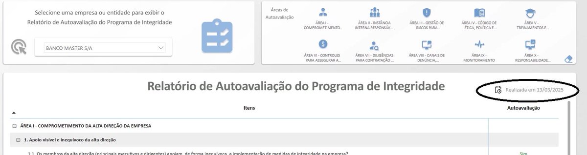 wilsonlimaslz's tweet photo. E vamos a mais uma contradição do tal contrato de R$ 129 milhões de dona Vivi Moraes

Na justificativa contratual, ela afirmou que, entre os serviços, estava previsto o "preenchimento de autoavaliação do Pacto Brasil (25 de setembro e 09 de outubro de 2025)".

Pois bem, nos sistemas da CGU, esse formulário do programa Pacto Brasil já estava preenchido desde 13 de março de 2025.

Detalhes? Aqui: https://t.co/8FbyHS7ZqH.