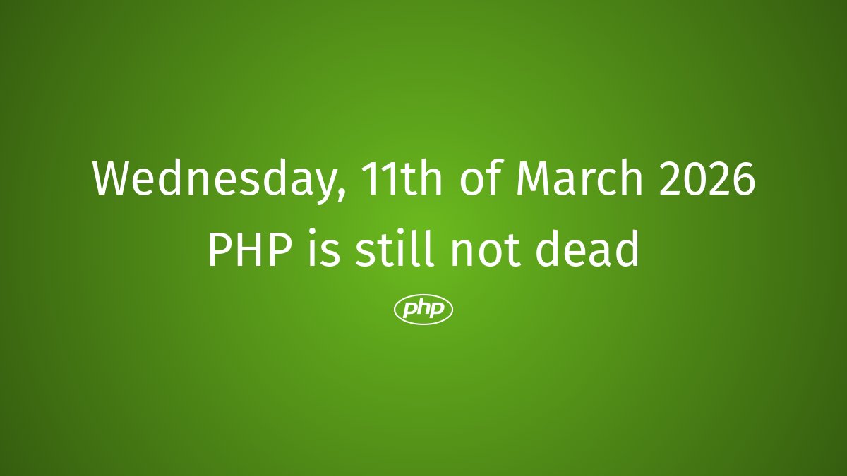 Is PHP dead? tweet media