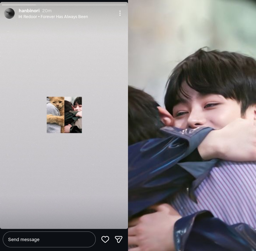 -star hanbin tempest upload foto pelukan sm sunoo enhypen pas jaman i-land di story instagramnya... aduh 😭🥺🫂