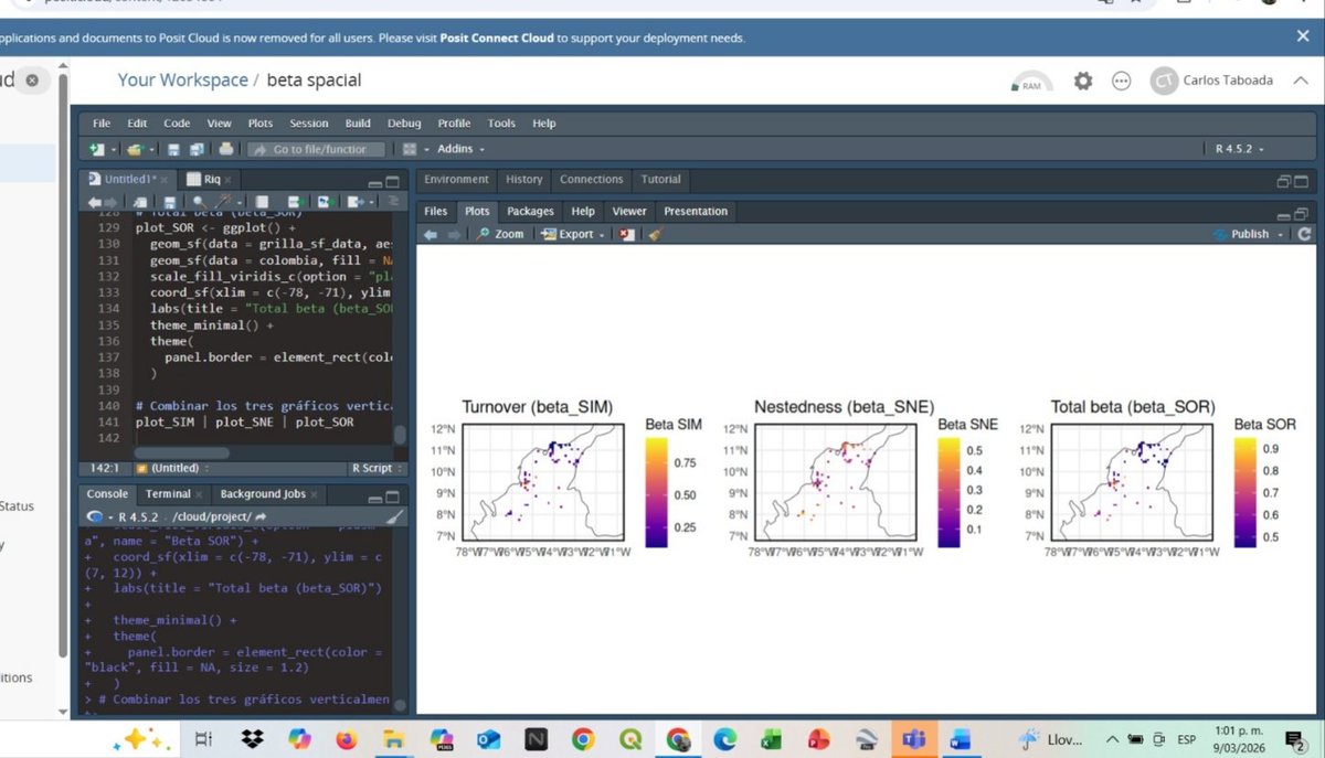 Ploteando la diversidad beta en el espacio geográfico y sus componentes 🧑🏻‍💻🪲📊🌎