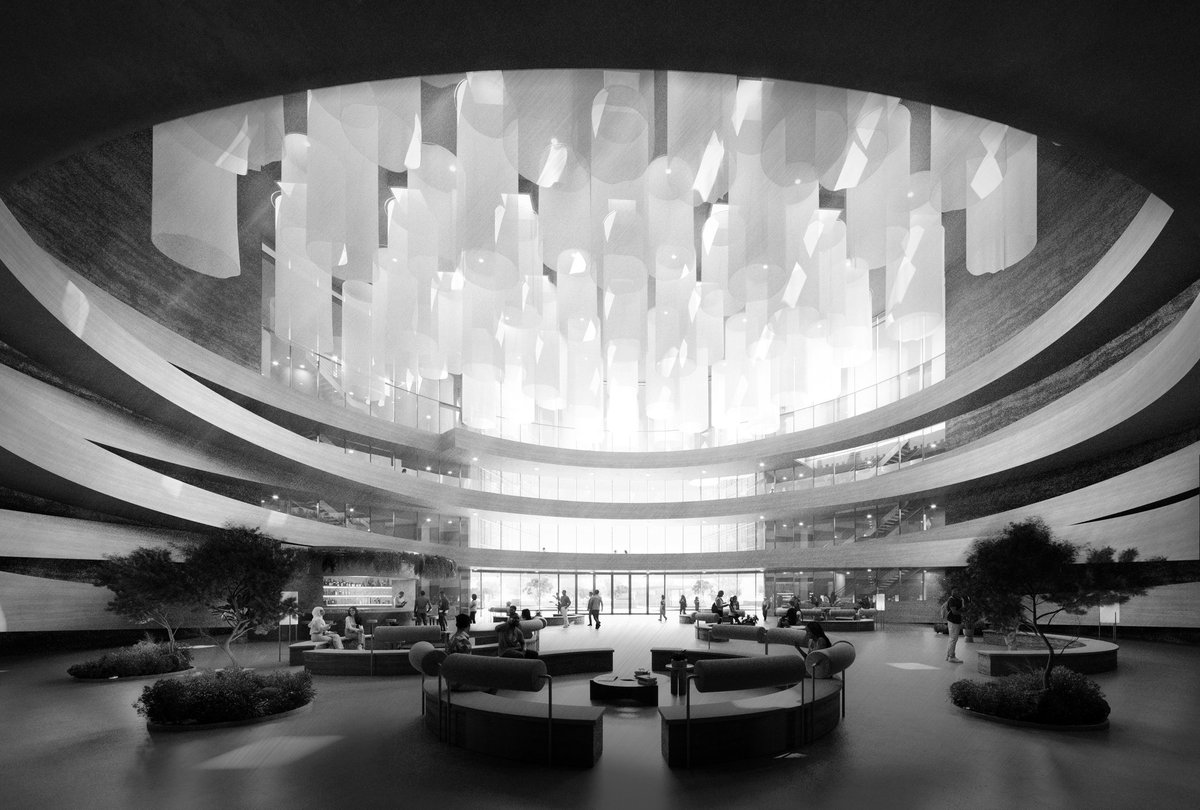 RDVS_DESIGN's tweet photo. Digital Youth Village (DYV).
Atrium + Reception + Waiting area + Bar.
Greater Accra, Ghana.

Architecture by Predios Group.
Renders by @RDVS_DESIGN https://t.co/aXslFgLb1g