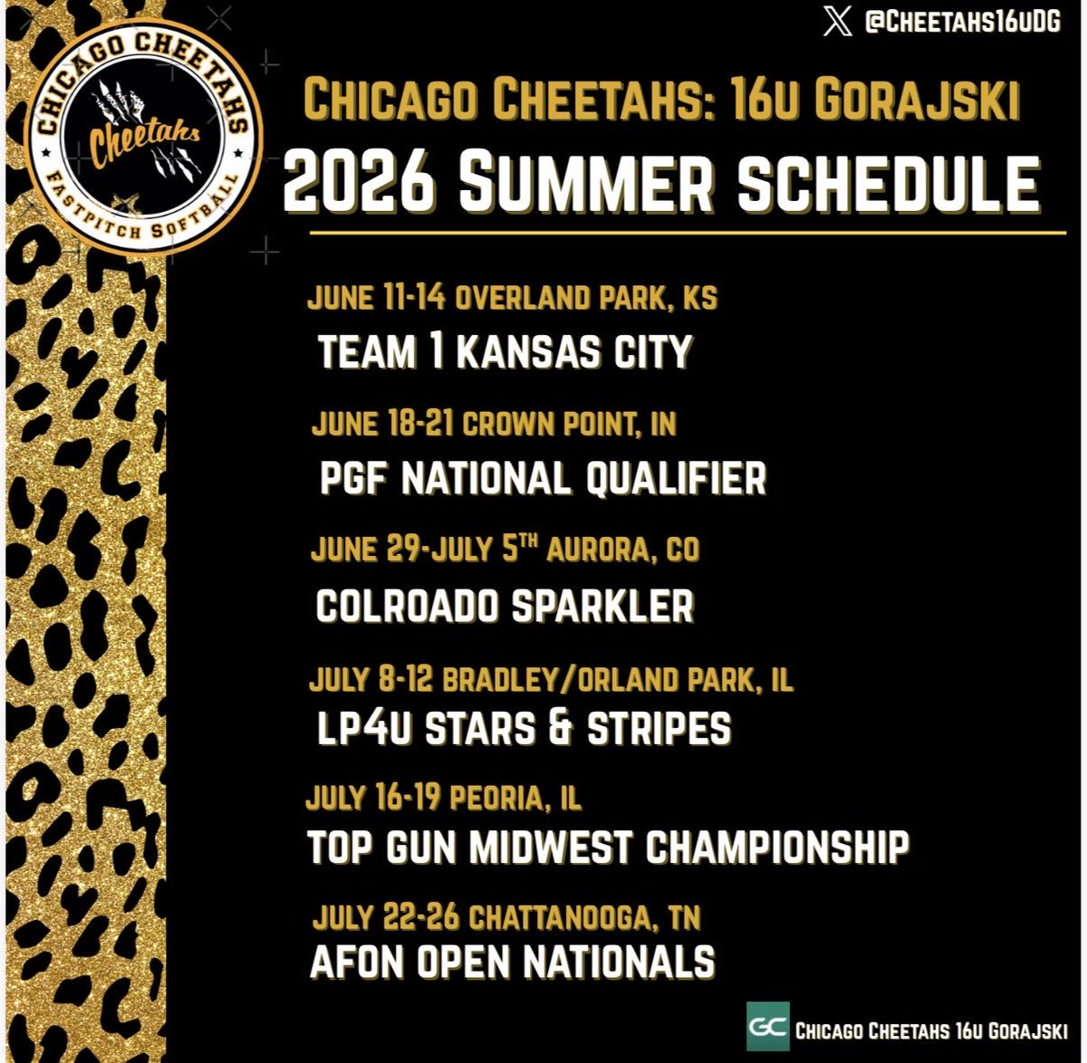 Chicago Cheetahs -Gorajski tweet media