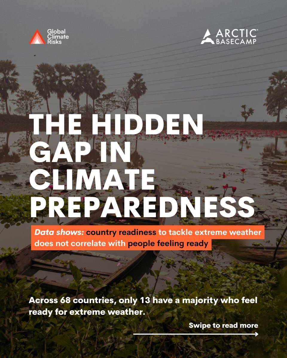 ArcticBasecamp's tweet photo. A new analysis from the Yale Program on Climate Change Communication highlights how gaps in risk communication, trust, and local capacity can leave people feeling unprepared even when national systems exist.

Read more: https://t.co/o6lJq85Jb4 https://t.co/8Tc1usXUgL