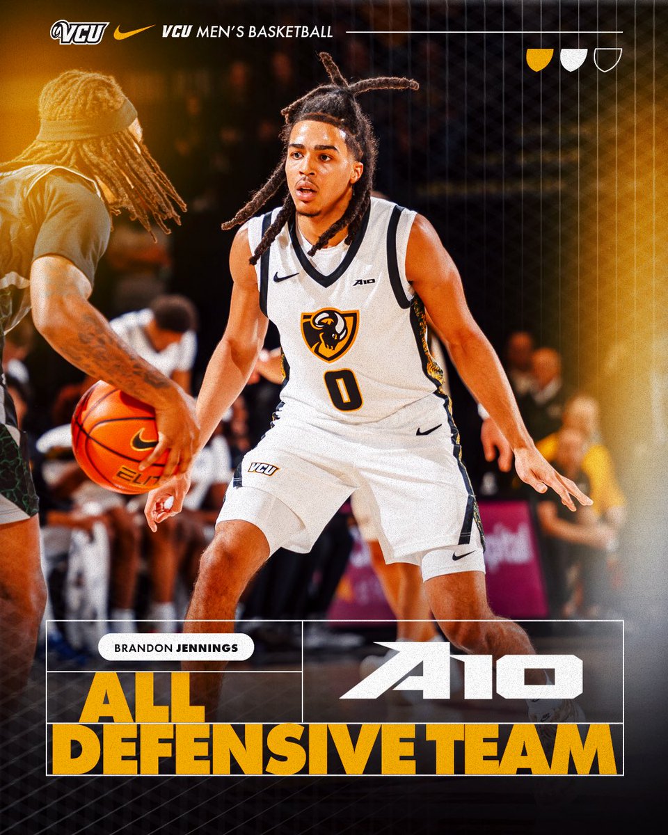 VCU_Hoops's tweet photo. Brandon Jennings. Lockdown. 

🔒All-Defensive Team

#LetsGoVCU https://t.co/ht101VieKU