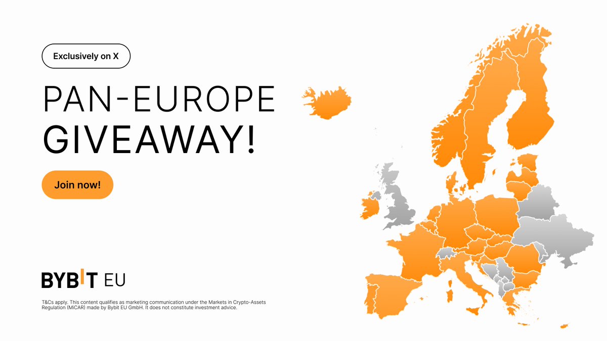 Bybit Pan-EU Giveaway 🚨

Bybit EU is activating all local EU community accounts at once. 🇪🇺

🎁 Each EU local account is giving away 200 USDC

👉 Follow <a href="/BybitEU/">Bybit EU</a>
👉 Participate in your local community giveaway
👉 Check the 1st comment to find all local region profiles and join