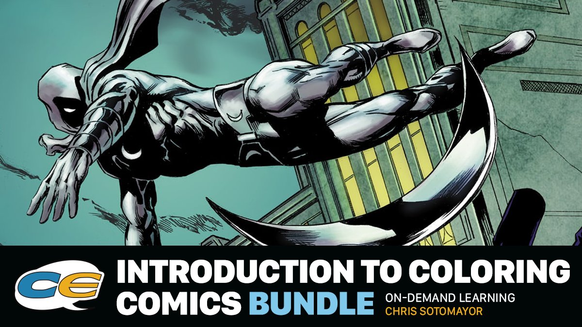ComicExperience's tweet photo. Learn to color comics like a pro! Our online course bundle is taught by a Marvel/DC veteran. Start your journey today! https://t.co/2uJMVOw3FH #ComicArt #LearnToColor https://t.co/GSh6mgX3uX