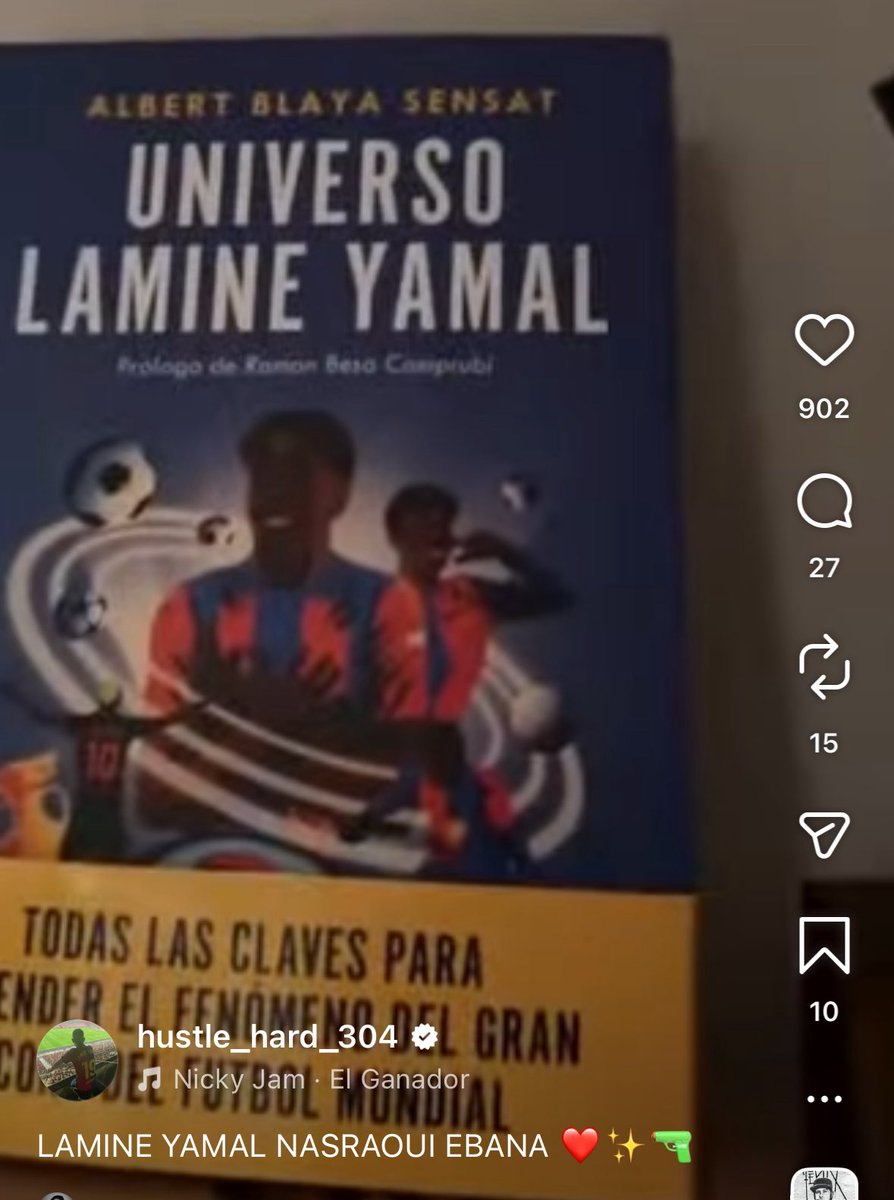 Blayasensat's tweet photo. Oficialmente famoso. Aparecer en una storie de Hustle Hard es otro nivel.

"Universo Lamine Yamal" al lado de los premios de Lamine. Esto tiene que ser coña. https://t.co/9Y57aT1izM