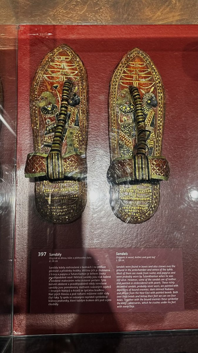 👑 The Sandals That Crushed Egypt’s Enemies

Imagine a ruler whose every single step was meant to remind the world who was in charge.

These extraordinary ceremonial sandals come from a royal tomb of ancient Egypt’s New Kingdom, around the 14th century BCE. At first glance, they