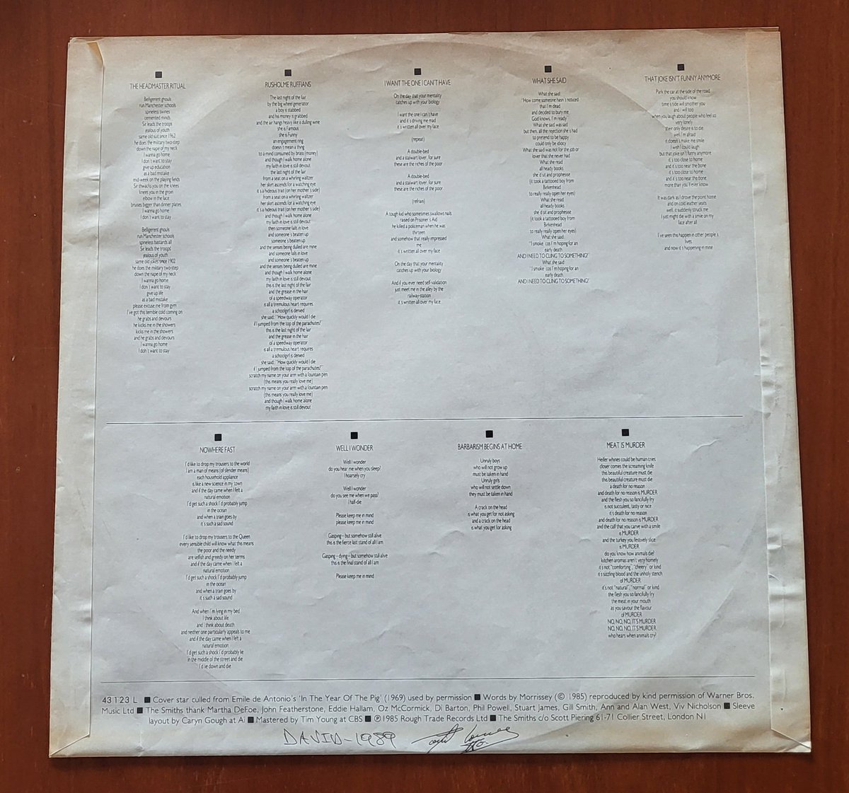 DavidGTato's tweet image. #Vinileando 

The Smiths MEAT IS MURDER
(Primera edición española)
#TheSmiths #MeatIsMurder