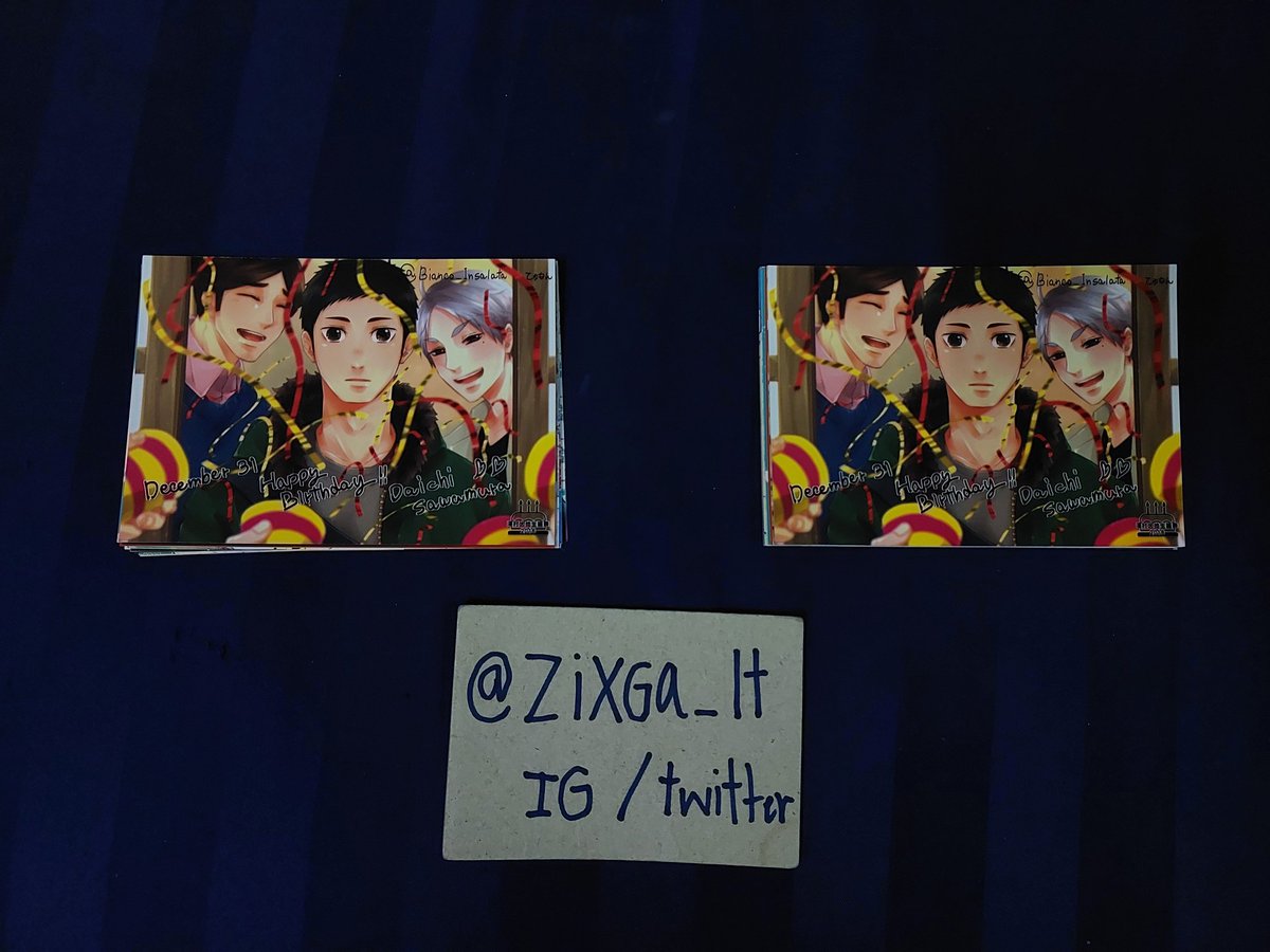 zixga_lt's tweet image. Picture Fanmade Daichi 
Size : 3*3.5 inch 
ทั้งหมด 12 ใบ  (All 12 pieces/1 ) 
มี 2 ชุด

40/1
1 2

#Daichi 
#ตลาดนัดไฮคิว #ตลาดนัดhq #ตลาดนัดhaikyu #ตลาดนัดhaikyuu  #Haikyu