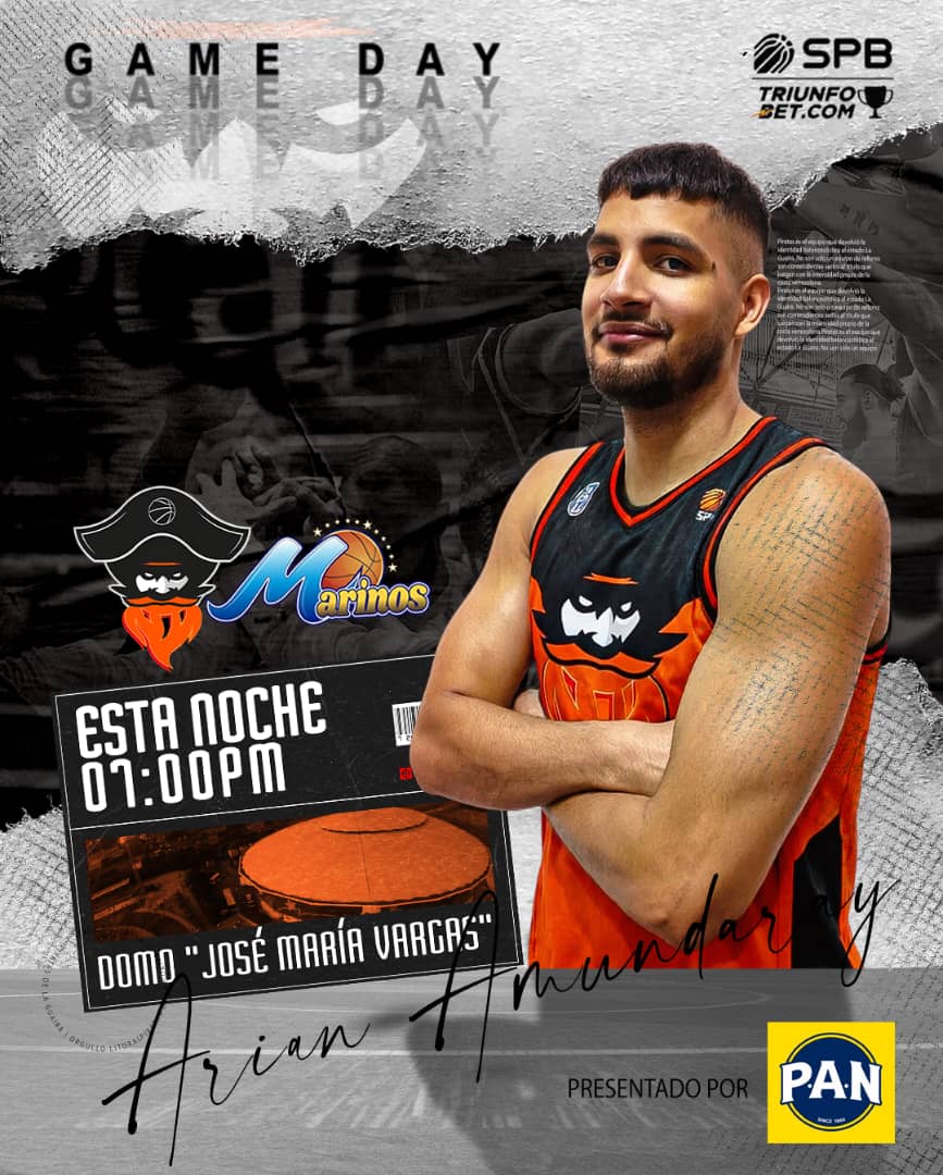 pirataslaguaira's tweet photo. #SPB2026 🏀 | GAME DAY 🏴‍☠️🔥

Los esperamos esta noche, las taquillas del Domos estarán abiertas a partir de las 3:00PM.

¡TODOS AL DOMO!

🆚️ @marinosbbc 
🗓  11 de marzo 
🕗  7:00pm 
📍  Domo José María Vargas  
🎥: SPBtv  

Patrocinado por: @panvenezuela

#piratasdelaguaira https://t.co/9yaYr7DtQ2
