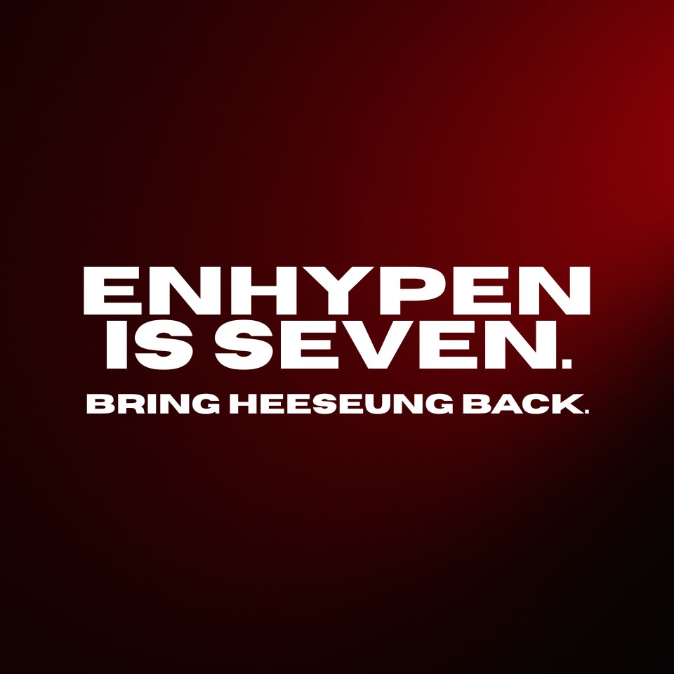 CartzWon's tweet photo. @heesevns WE LOVE LEE HEESEUNG

@BELIFTLAB Years of concerns cannot be ignored. Respect ENHYPEN and protect the group’s integrity. Individual pursuits should not come at the cost of seven.

ENHYPEN IS SEVEN
#BELIFTLABTREATENHYPENBETTER #ENHYPEN_IS_7
#COMEBACKHEESEUNG https://t.co/hNzPDQHVmS