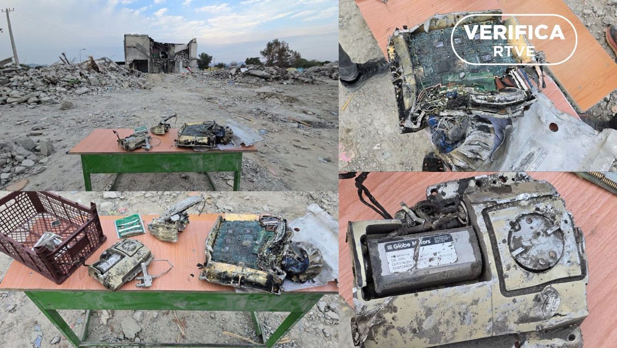 JulianMaciasT's tweet image. Estos son los restos de uno de los misiles lanzados por EEUU a la escuela de Minab que asesinó a 168 niñas y 14 profesores.
- En la primera imagen se compara con otro tomahawk lanzado en Yemen en 2025.
- En la segunda se ve "Made in USA"
- En la tercera el logo de Ball Aerospace