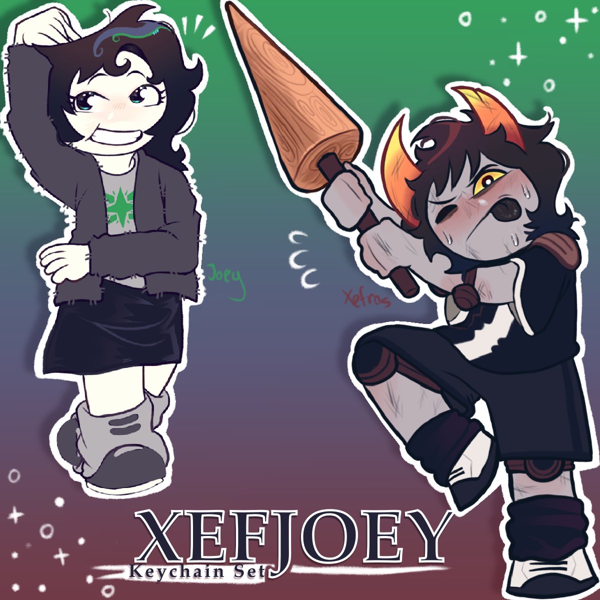 LUV_FRESHY's tweet photo. I now have both my Xefros and Joey keychains up, AND if you feel so inclined, you can buy them as a set son theyre not lonely!

(Store link in comments) https://t.co/95S60siGVP