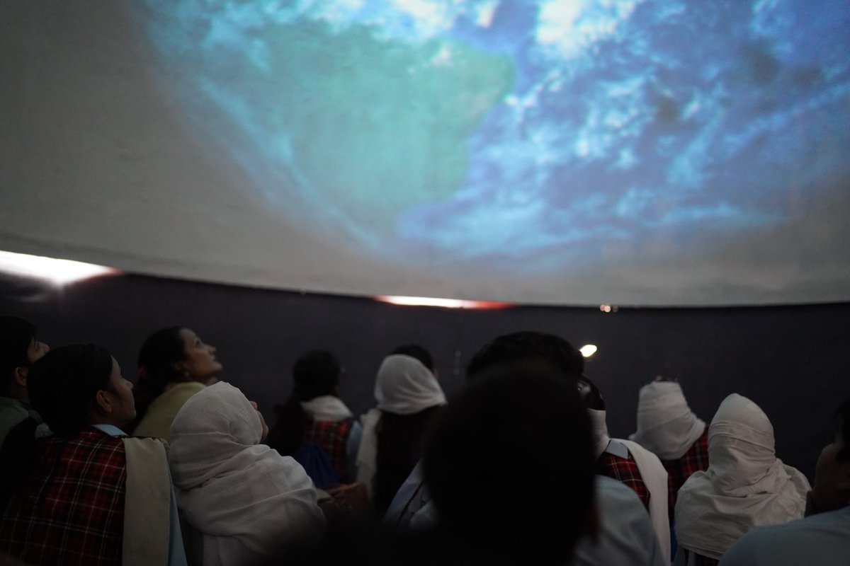 Inside the Khalai Kachwa 🌌

Visitors at Lahore Science Mela 2025 stepped into the Khalai Kachwa, a mobile planetarium developed by the Khwarizmi Science Society. Beneath its immersive dome, audiences explored the cosmos through engaging projections that brought science and space