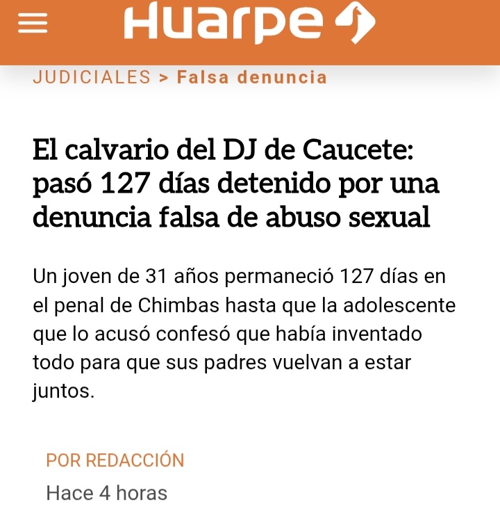 S.juan:
Adolescente usó falsa denuncia de abuso para separar  a su mamá del novio y porque quería vuelva con el padre.
La Justicia, única responsable.
De la cárcel no se vuelve. 
Cambia para siempre la vida.
<a href="/JMilei/">Javier Milei</a> <a href="/PatoBullrich/">Patricia Bullrich</a> <a href="/CorteSupremaAR/">Corte Suprema de Justicia de la Nación</a> <a href="/AleMonteoliva/">Alejandra Monteoliva</a>  <a href="/DanannOficial/">Danann</a>