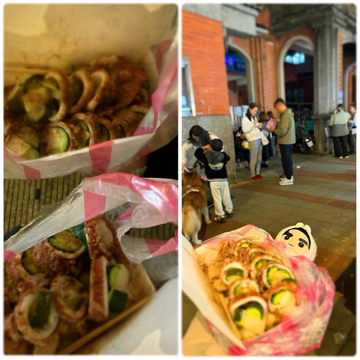 忘れてたw
マクさんが食べてた🦑🥒食べて来ました🤣
美味しいと全く思ってなかったのですが😅🙏
美味しかったですw
娘はこれを食べに寧夏夜市に行くこともあるそう🦑
台北に来たら是非是非🦑🥒
山芋も入ってますw