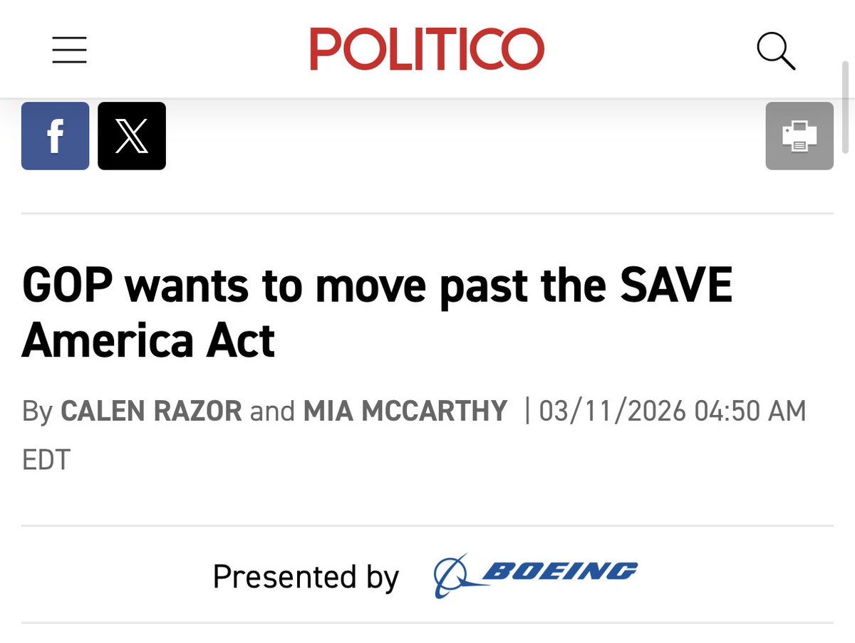 K Street hates the SAVE America Act because it’s a distraction from Congress’s actual job: doing whatever the corporate lobbyists who fund their campaigns (and hire them when they retire) demand.

In this case, the K Street newsletter known as Politico even tells you exactly