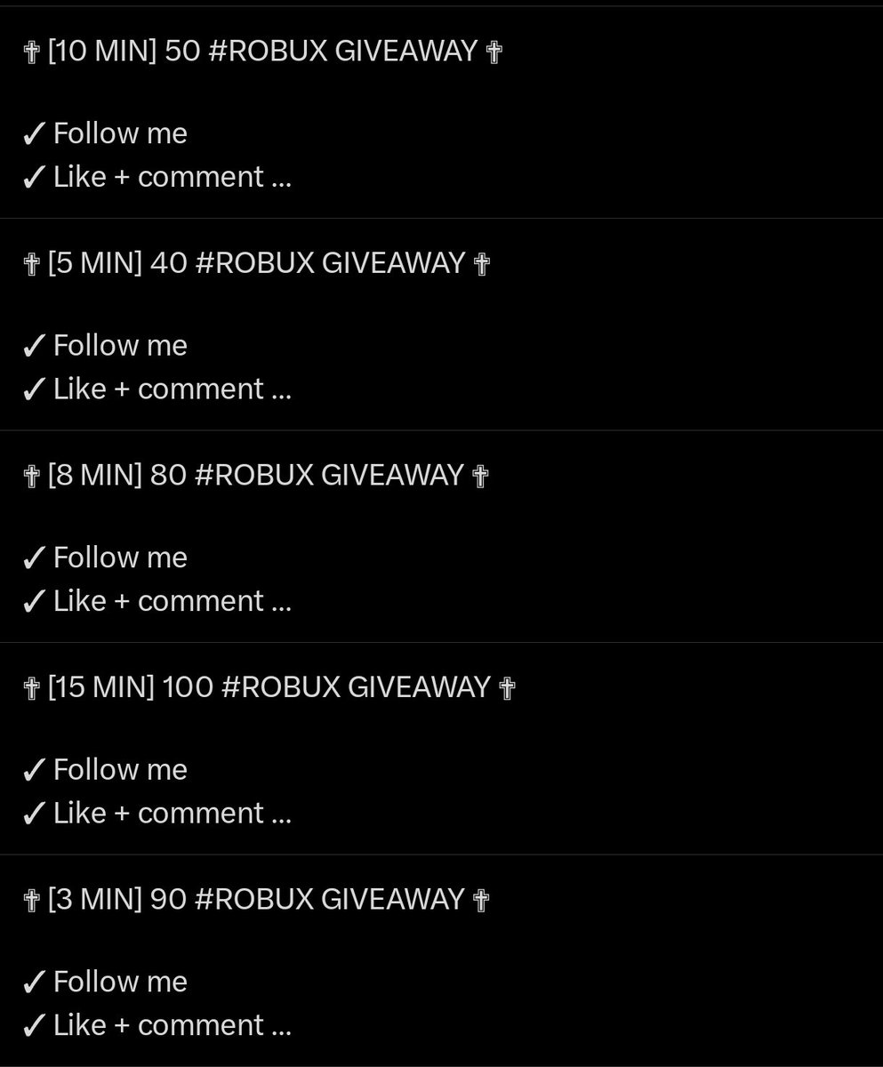 Drop some quick #robux giveaways today, stay tuned ⏰
⸻ Rt for hc!